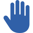 An image of a hand as a stop symbol