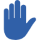 A hand signal to stop